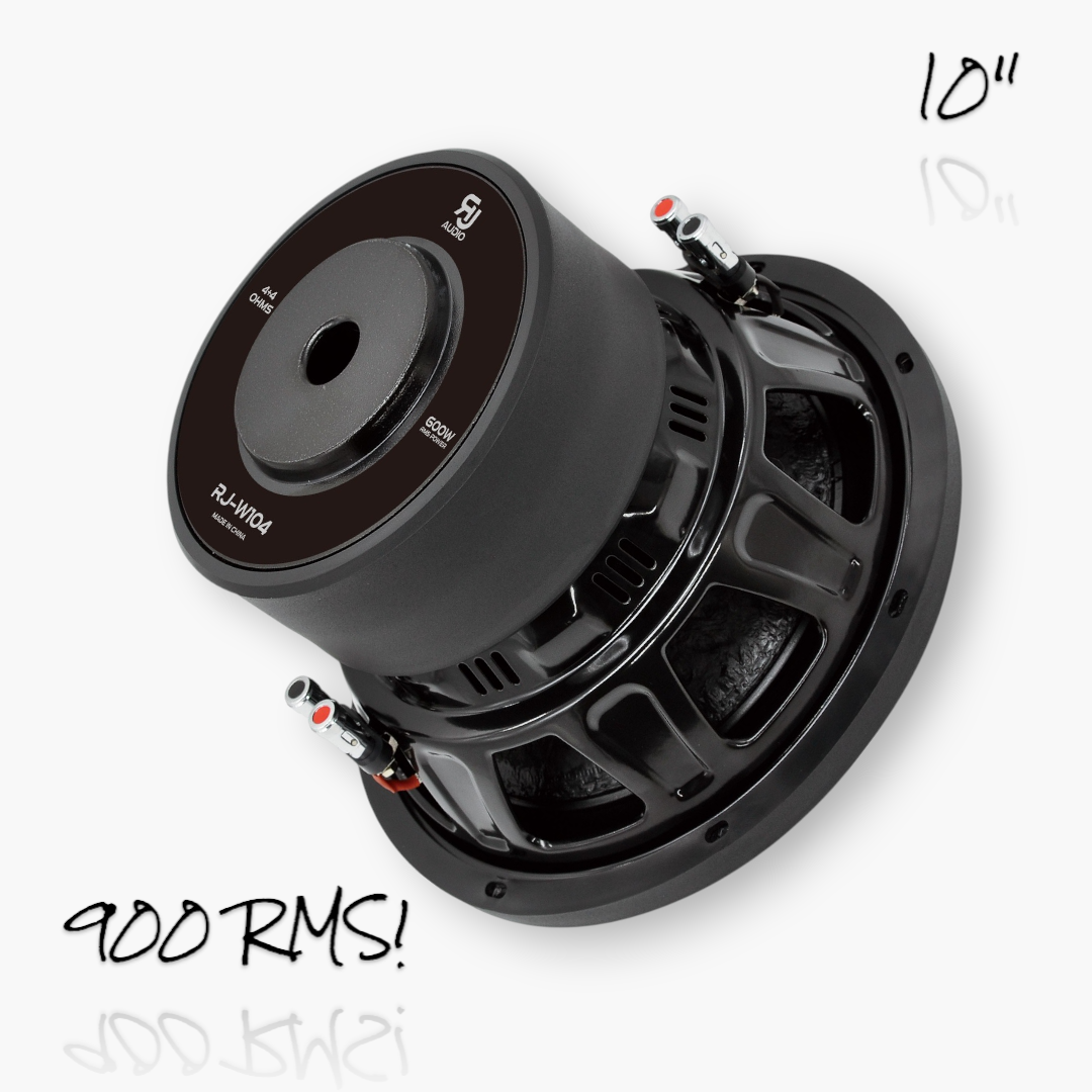 10 tums bas, 10" subwoofer, 900W RMS bas, dual 4 ohm subwoofer, 2.5 tums talspole, kraftig bilbas, SPL bas 10 tum, rund koppartråd talspole, 1800 watt max bas, lång slaglängd subwoofer, Xmax 12.5 mm, 10" SPL subwoofer, portad låda 40 liter, baslåda 50 liter 10 tum, spelar ner till 25Hz, 30 liters sluten baslåda, car audio subwoofer 10", 10 tums bilbas, djupbas 10", kraftfull baslåda, subwoofer med tryck, monoblock 1500W rekommenderas, SPL högtalare bil, tävlingsbas 10", 10" bas med djup frekvens, högtalare till baslåda, högpresterande subwoofer 10", jj audio