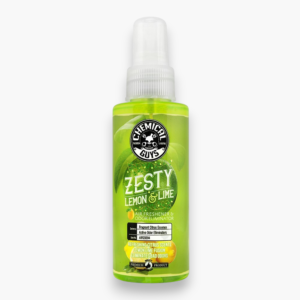 doftspray Zesty Lemon & Lime 118 ml, Zesty Lemon Lime bilspray, citrusdoft bil, frisk honungsmelon, syrlig lime-citrusdoft, enzymbaserad luktneutralisator, fräsch bilinteriördoft, Chemical Guys Zesty Lemon Lime, doftspray mot mustig AC-lukt, naturlig citrusessens spray, vattenbaserad doftspray, döljer oönskade lukter, uppfriskande kupédoft, spray under säten och tyger, doftspray för hem bil båt husvagn.