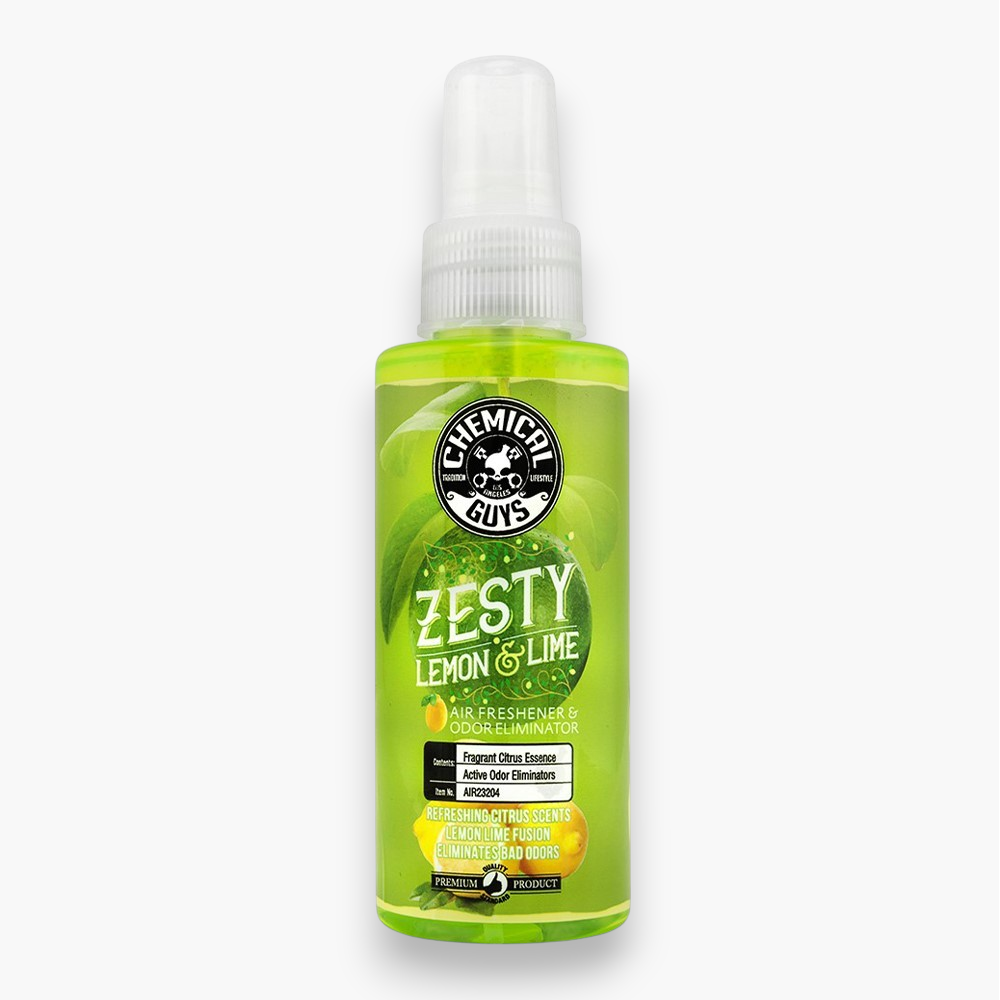 doftspray Zesty Lemon & Lime 118 ml, Zesty Lemon Lime bilspray, citrusdoft bil, frisk honungsmelon, syrlig lime-citrusdoft, enzymbaserad luktneutralisator, fräsch bilinteriördoft, Chemical Guys Zesty Lemon Lime, doftspray mot mustig AC-lukt, naturlig citrusessens spray, vattenbaserad doftspray, döljer oönskade lukter, uppfriskande kupédoft, spray under säten och tyger, doftspray för hem bil båt husvagn. doftspray Zesty Lemon & Lime 118 ml, Zesty Lemon Lime bilspray, citrusdoft bil, frisk honungsmelon, syrlig lime-citrusdoft, enzymbaserad luktneutralisator, fräsch bilinteriördoft, Chemical Guys Zesty Lemon Lime, doftspray mot mustig AC-lukt, naturlig citrusessens spray, vattenbaserad doftspray, döljer oönskade lukter, uppfriskande kupédoft, spray under säten och tyger, doftspray för hem bil båt husvagn.