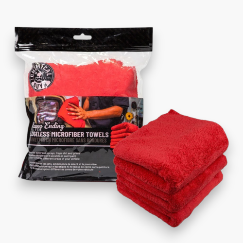 mikrofiberduk Happy Ending Edgeless Red 3-pack, Happy Ending Edgeless Red, kantlös torkduk bil, 70/30 mikrofiber torkduk, laserskuren mikrofiberduk, fluffig mikrofiberduk 40×40 cm, repfri torkning, skonsam mot känslig lack, microfibre edgeless towel, Chemical Guys mikrofiberduk, premium bilvård mikrofiber, microfiber towel red 3 pack, bilvård torkduk kantlös, snabbtorkande mikrofiberduk, mjuk torkduk interiör exteriör, färgkodad torkduk, högabsorberande mikrofiberduk, detailing mic34103.