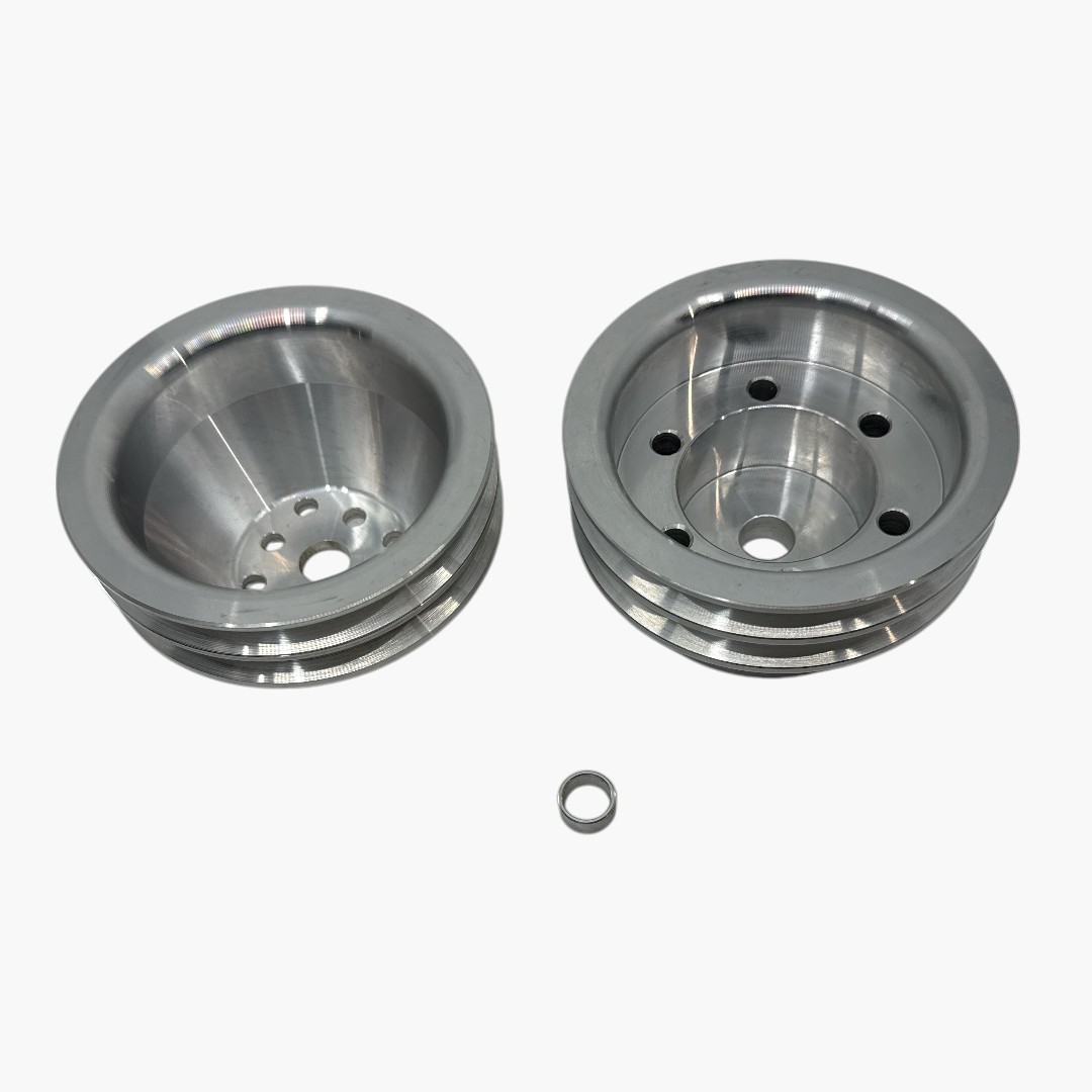 Small Block Chevy remhjul, SBC remhjulskit, remhjul Small Block Chevrolet, aluminium remhjul SBC, 1:1 remhjulskit Chevy, remhjul lång vattenpump SBC, Small Block Chevy lång vattenpump remhjul, CNC-bearbetade remhjul Chevrolet, dubbelspår remhjul SBC, V-rem remhjul Small Block Chevy, prestanda remhjul Chevrolet, remhjulskit crate motor SBC, 602 604 crate motor remhjul, Chevy remhjul aluminium