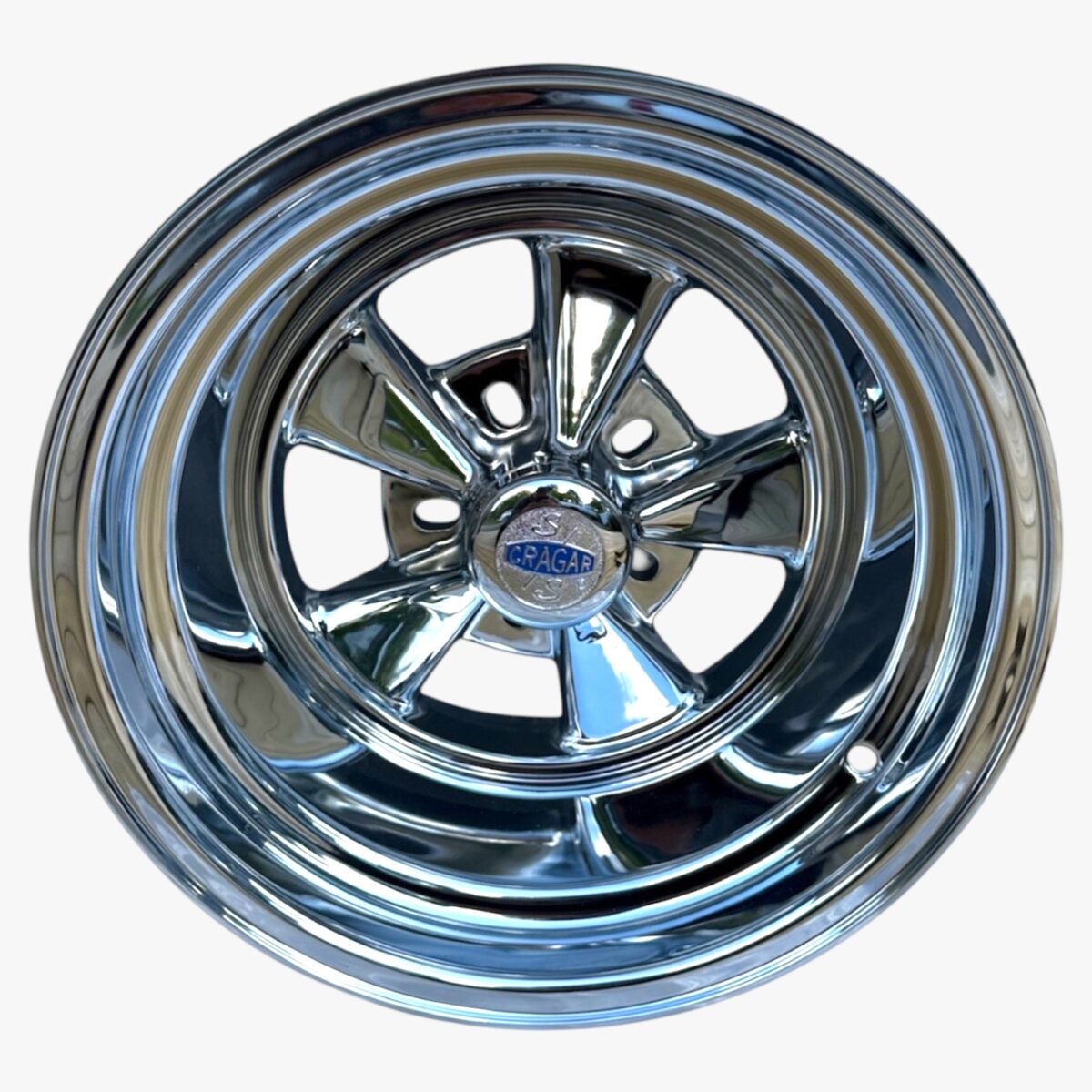 15x10, 15x8 kromfälg, SS Style fälg, Classic SS fälg, Cragar SS stil, Cragar SS look, kromfälg USA bil, kromfälg amerikansk bil, 15x8 fälg, 15x8 ET0, 5x114.3 fälg, 5x127 fälg, 5x4.5 fälg, 5x5 fälg, amerikanska fälgar, USA fälgar, klassiska kromfälgar, custom fälgar, hot rod fälgar, veteranbil fälgar, jänkefälgar, femekrad kromfälg, djup kromfälg, Chevrolet fälgar, Ford fälgar, Mopar fälgar