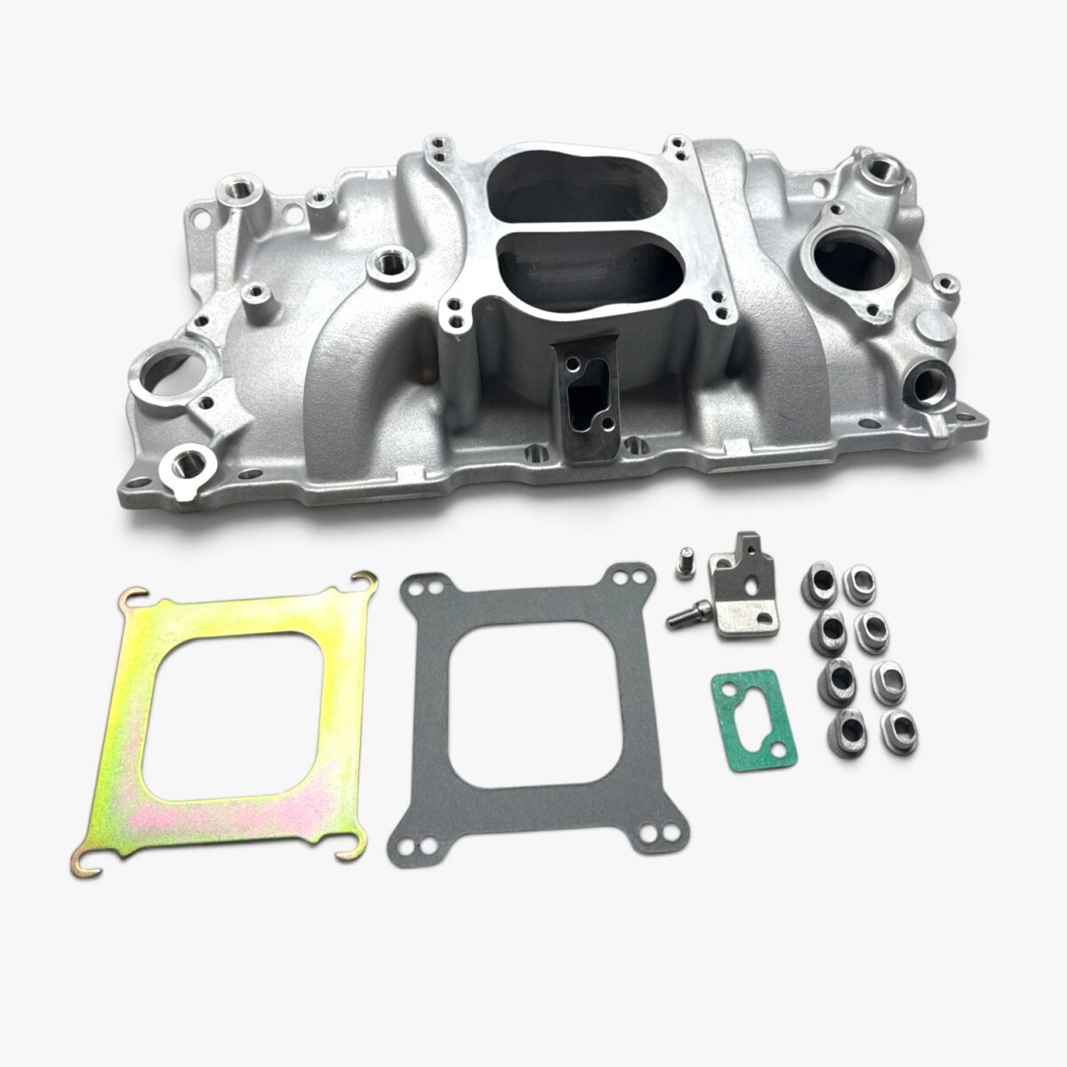 Small Block Chevy insug, SBC insug, Chevrolet insug, Chevy V8 insug, Dual Plane insug, 2-plan insug, Spread Bore insug, Chevrolet Spread Bore insug, Quadrajet insug, Quadrajet insug Chevrolet, Square Bore adapter, förgasarinsug Chevrolet, aluminium insug Chevrolet, Chevrolet 302 insug, Chevrolet 327 insug, Chevrolet 350 insug, Chevy 350 insug, SBC 350 insug, Small Block Chevrolet 1957-1995, RPC1101, Chevrolet motordelar, Chevy motordelar, Small Block Chevrolet delar, Chevrolet Impala insug, Impala V8 insug, Chevrolet Bel Air insug, Chevrolet Biscayne insug, hot rod insug, USA bildelar, amerikanska bildelar, jänkebildelar, klassiska Chevrolet delar, Chevrolet delar Säffle, USA bildelar Säffle, amerikanska bildelar Säffle, bildelar Säffle
