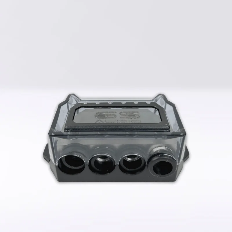 strömblock billjud, strömfördelningsblock billjud, fördelningsblock billjud, strömfördelare billjud, strömblock slutsteg, fördelningsblock slutsteg, 35mm2 strömblock, GS Audio strömblock, billjud tillbehör, billjud Säffle